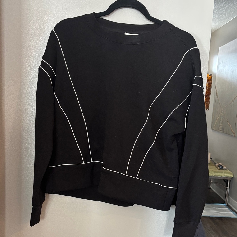 Black Women's Top with White Accents